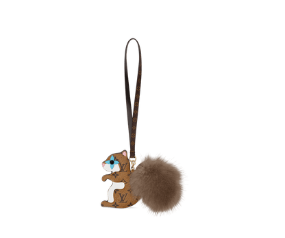 Squirrel LV Furry Friend Bag Charm