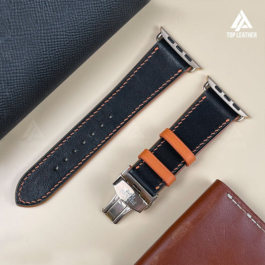 Watch Strap Smooth Nappa Leather (Smartwatch Compatible), Mechanical Watch - Moss Green SW2212
