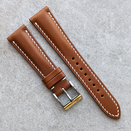 Saddle Leather Watch Strap - Mid Brown - RTW
