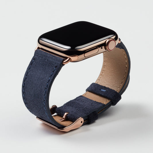 Velour Suede Smartwatch Compatible Band - Azure Blue