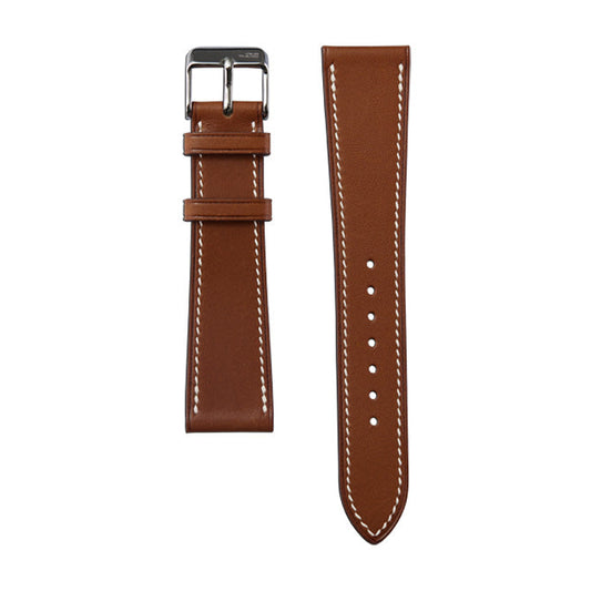 Heritage Saddle Calfskin Watch Strap-Vintage Deep Gold