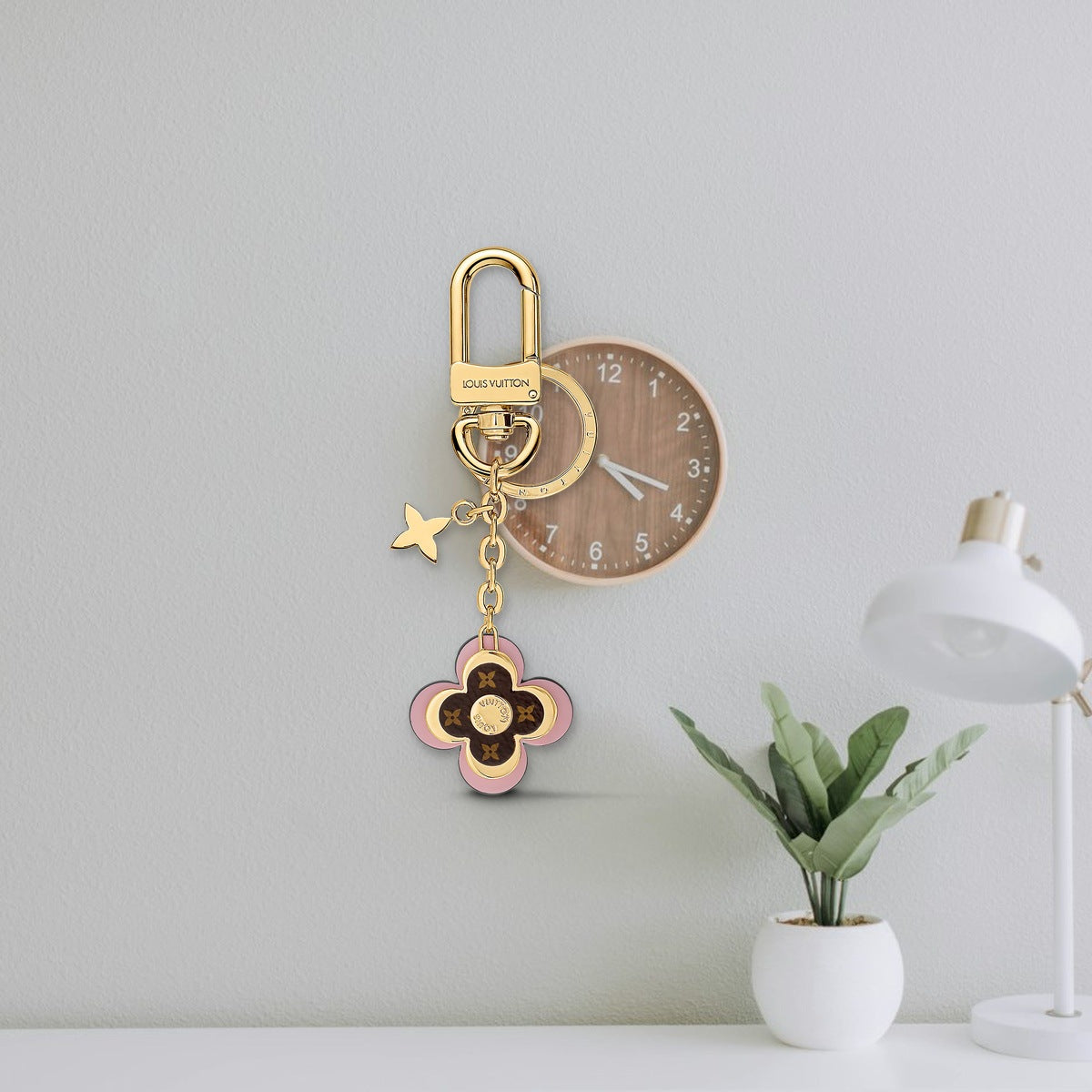 Blooming Flowers BB Bag Charm and Key Holder - Everyday Carry Flatlay | Eluxsic Luxury Charm