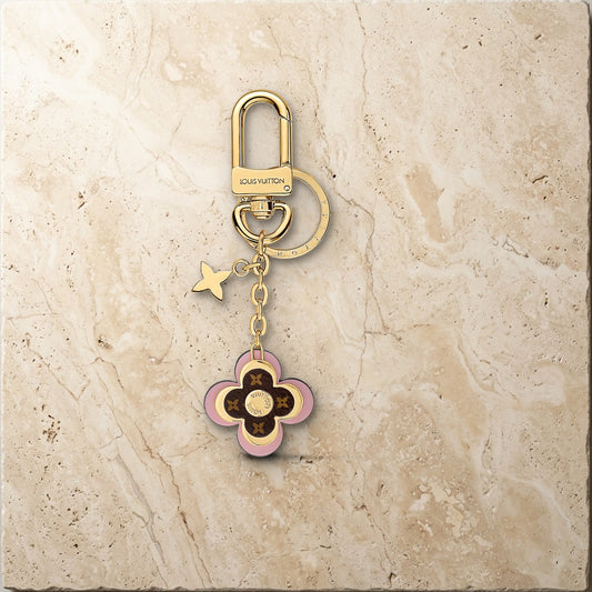 Blooming Flowers BB Bag Charm and Key Holder - Luxury Leather Bag Charm | Eluxsic