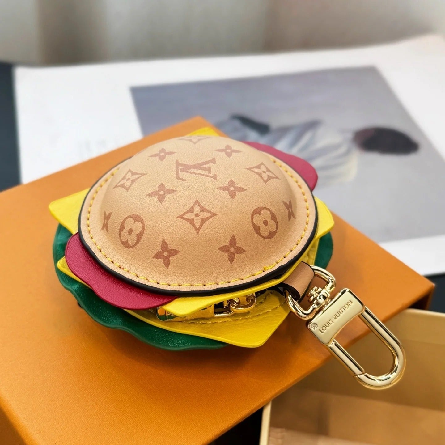 Hamburger Bag Charm