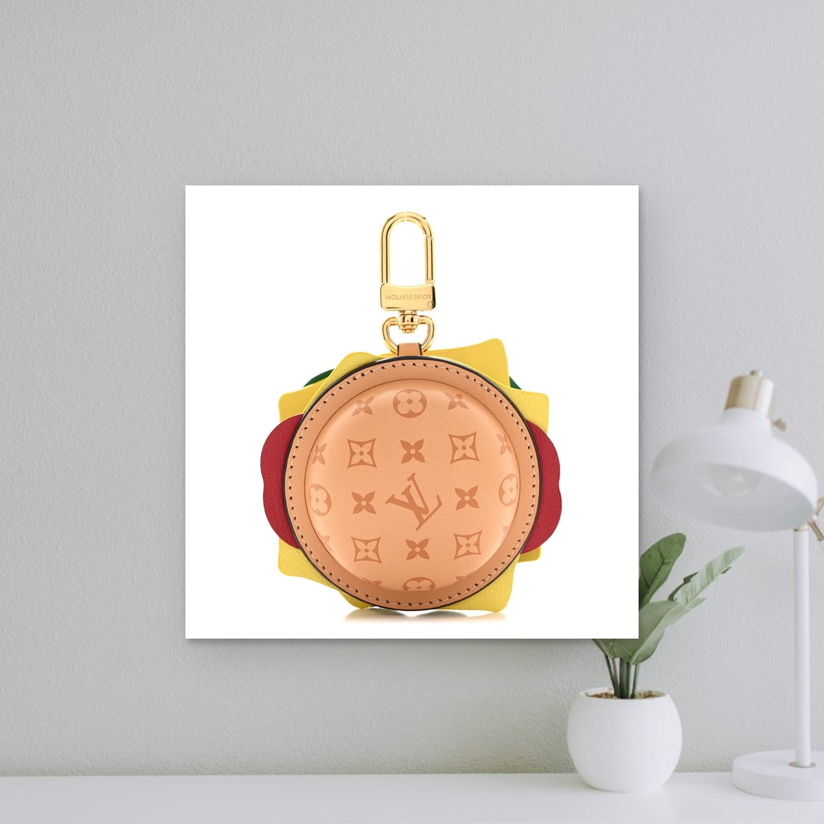 Hamburger Bag Charm - Everyday Carry Flatlay | Eluxsic Luxury Charm