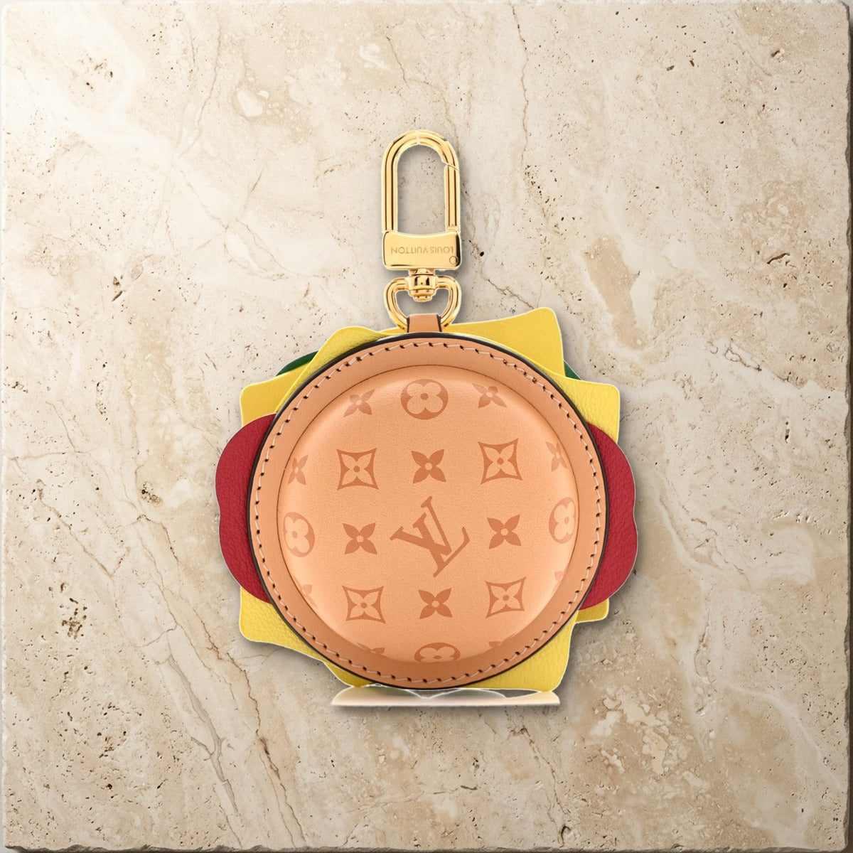 Hamburger Bag Charm - Luxury Leather Bag Charm | Eluxsic