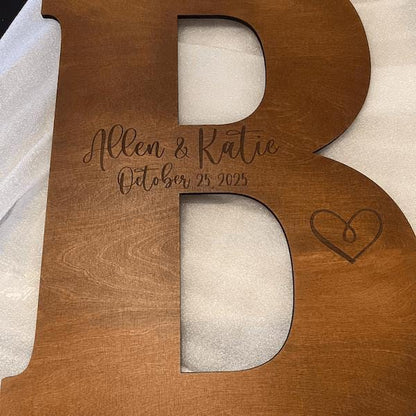 Wooden Name Sign, Custom Letter, Guest Book, Wedding Guest Book Alternative, Personalized Wedding Sign, Custom Name Sign, Guest Book Decor
