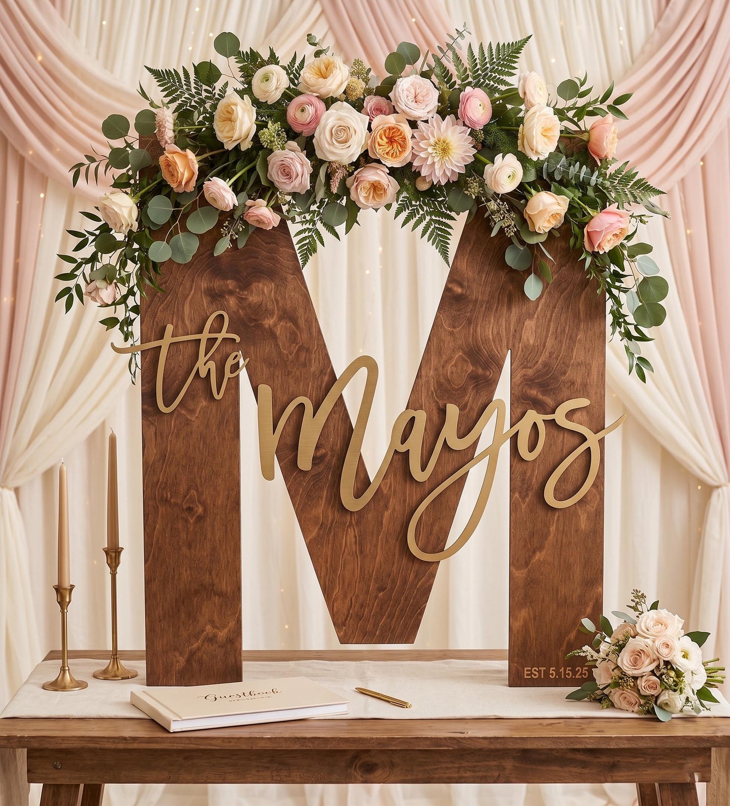 Wooden Name Sign, Custom Letter, Guest Book, Wedding Guest Book Alternative, Personalized Wedding Sign, Custom Name Sign, Guest Book Decor
