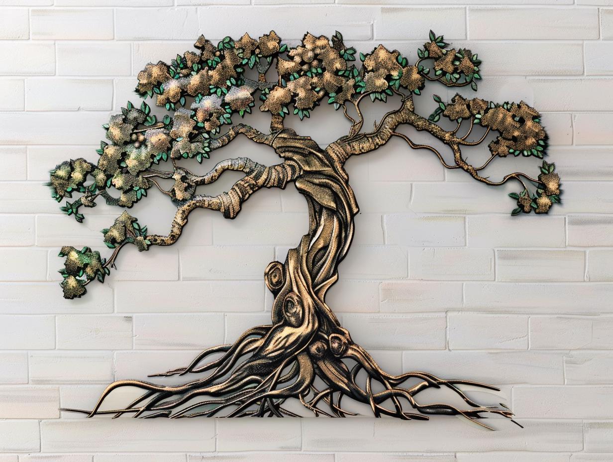 Tree of Life Metal Wall Art 2D Aluminum Sign Rustic Botanical Decor Large Tree Wall Hanging UV Printed Home Garden Gift