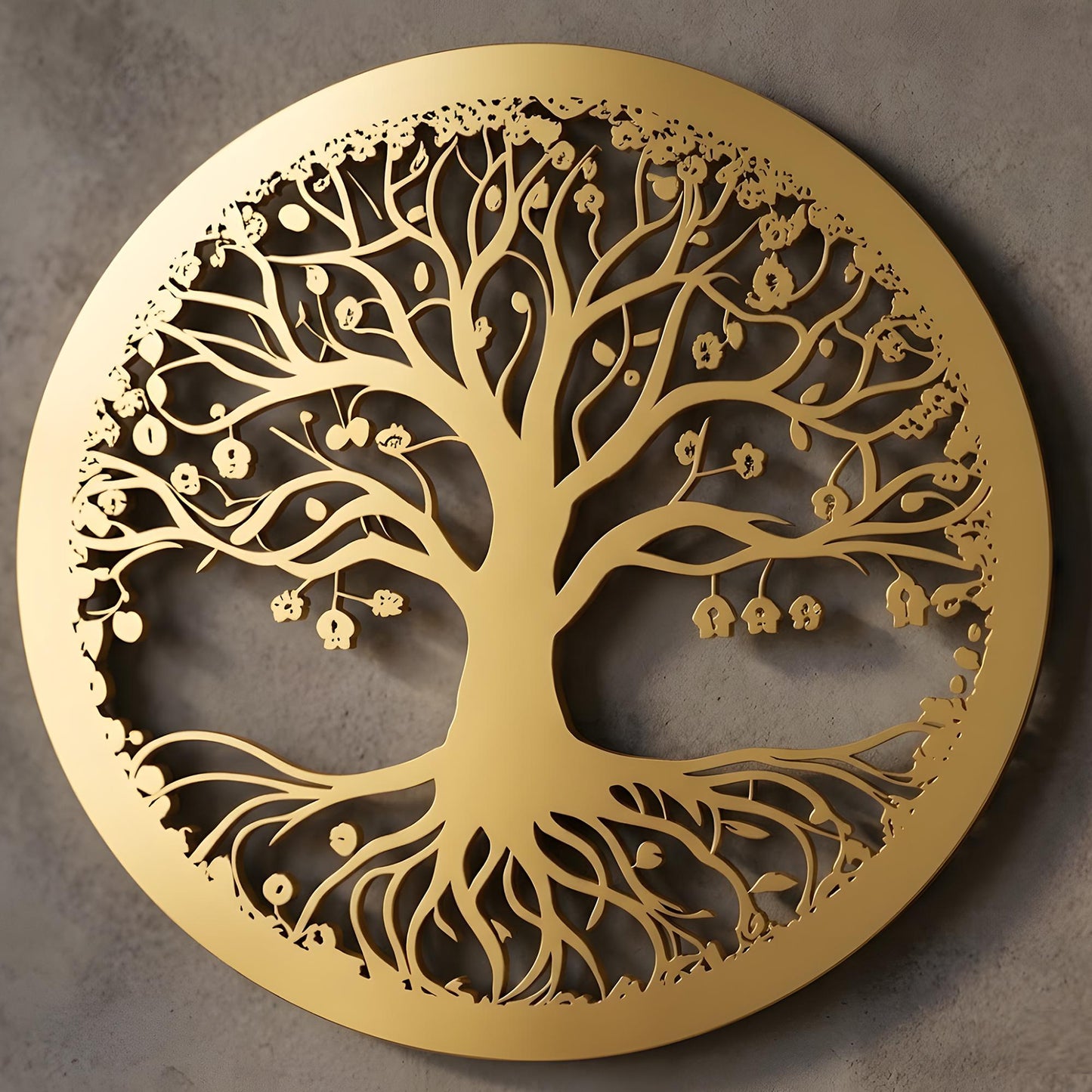 Tree of Life metal wall art sun moon celestial decor boho spiritual wall hanging large round metal art home living room decor gift idea