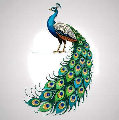 Peacock Metal Wall Art, Large Bird Decor for Living Room, Luxury Handmade Peacock Sign, Elegant Wall Hanging for Home Modern Wall Art Accent