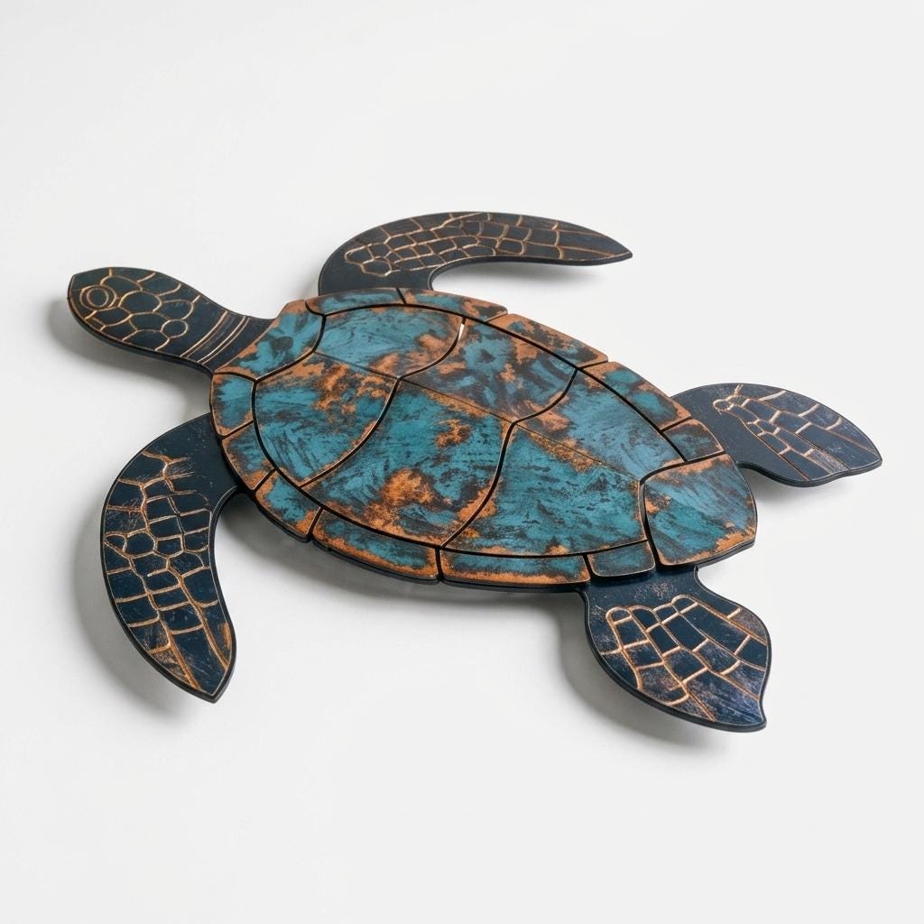 Sea Turtle Metal Wall Art Coastal Turtle Wall Decor Beach House Ocean Metal Sign Front Door Patio Garden Decor Turtle Gift For Dad