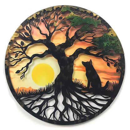 Tree of Life Dog Metal Wall Art Dog Lover Memorial Decor Zen Pet Remembrance Wall Sign Rustic Animal Lover Gift Home Decor