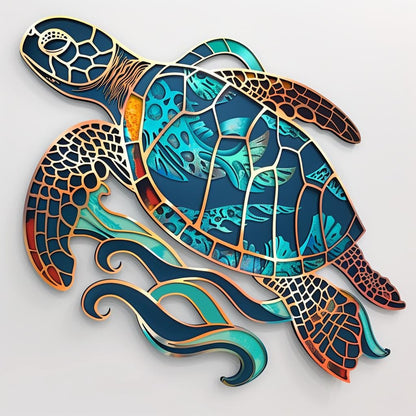 Sea Turtle Metal Wall Art, Coastal Ocean Turtle Decor, Beach House Wall Art, Nautical Sea Life Sign, Above Couch Patio Decor, Turtle Gift