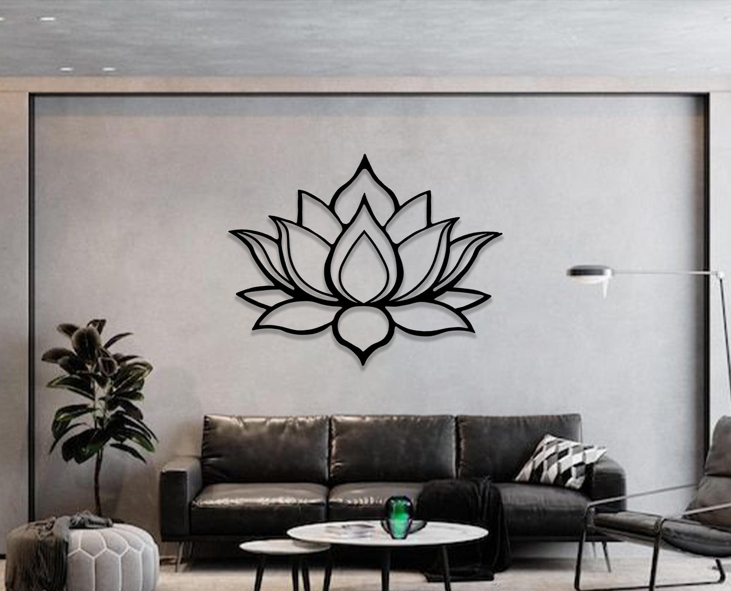 Lotus Flower Metal Wall Art, Yoga Studio Wall Decor, Garden Flower Gift, Outdoor Wall Art, Housewarming Gift that Brings Luck to Home