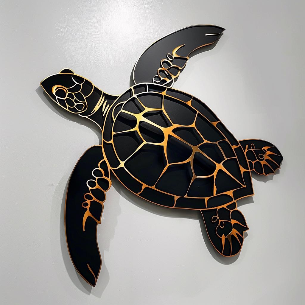 Sea Turtle Metal Wall Art Coastal Turtle Wall Decor Beach House Ocean Metal Sign Front Door Patio Garden Decor Turtle Gift For Dad