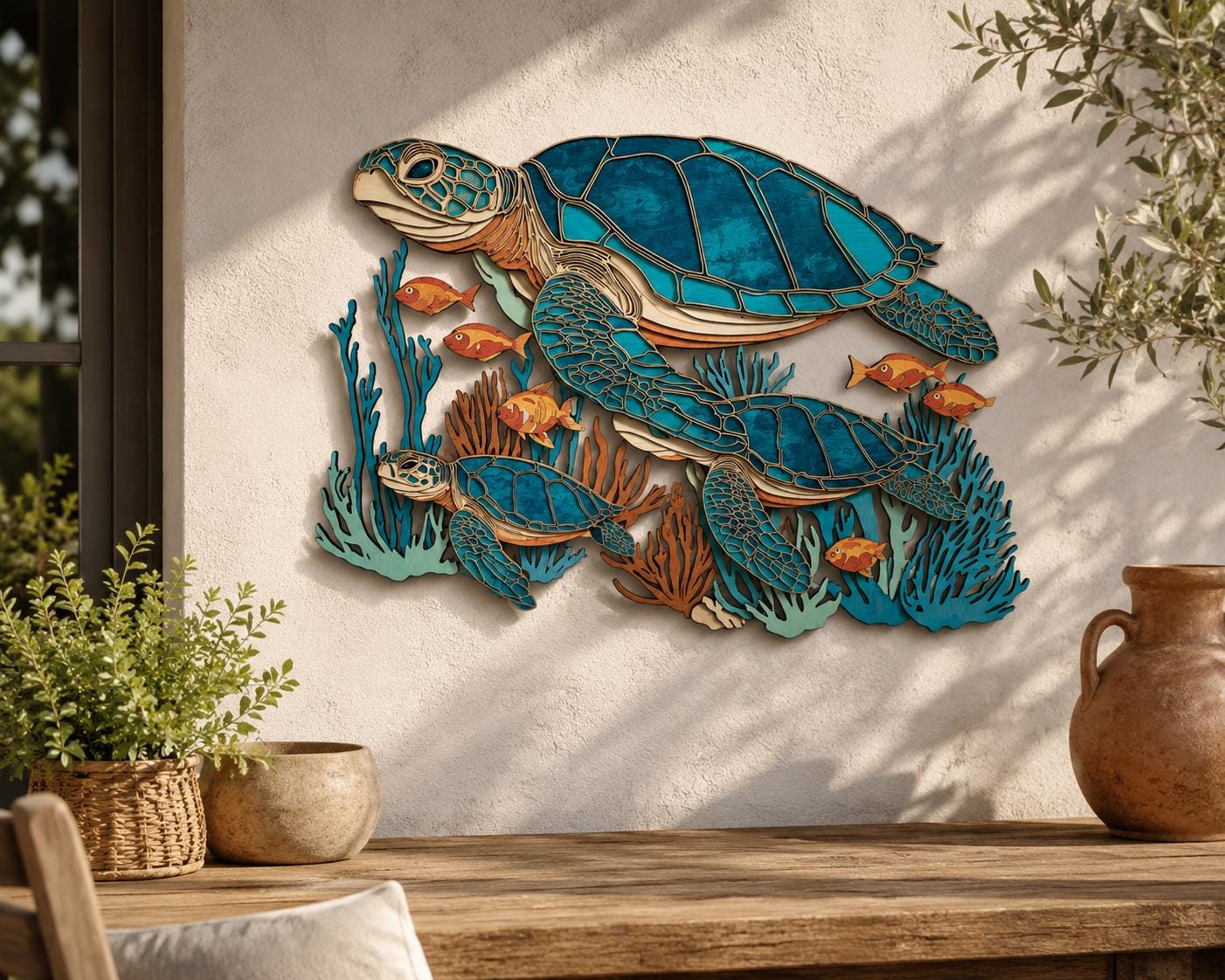 Sea Turtle Metal Sign, Ocean Wall Art, Coastal Living Decor, Beach House Wall Decor, Nautical Turtle Art, Marine Life Gift for Turtle Lovers