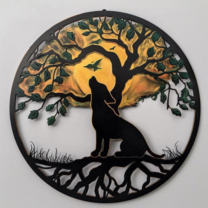 Tree of Life Dog Metal Wall Art Dog Lover Memorial Decor Zen Pet Remembrance Wall Sign Rustic Animal Lover Gift Home Decor