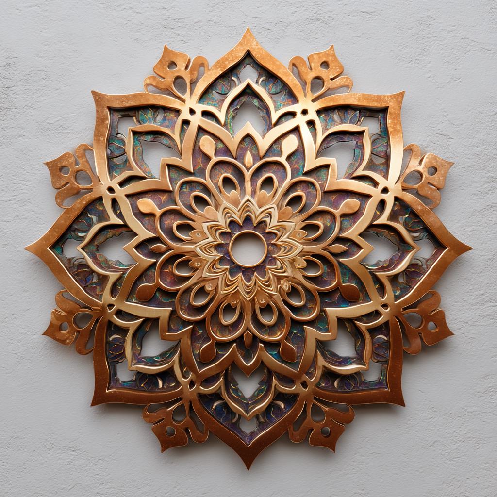 Mandala Metal Wall Art, Sacred Geometry Decor, Boho Meditation Room Sign, Yoga Studio Wall Decor, Spiritual Gift, 3 Designs for Zen Home