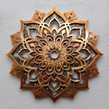 Mandala Metal Wall Art, Sacred Geometry Decor, Boho Meditation Room Sign, Yoga Studio Wall Decor, Spiritual Gift, 3 Designs for Zen Home