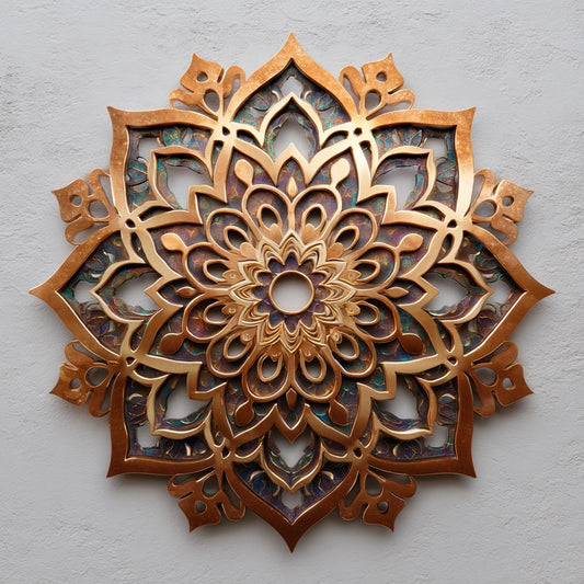 Mandala Metal Wall Art, Sacred Geometry Decor, Boho Meditation Room Sign, Yoga Studio Wall Decor, Spiritual Gift, 3 Designs for Zen Home