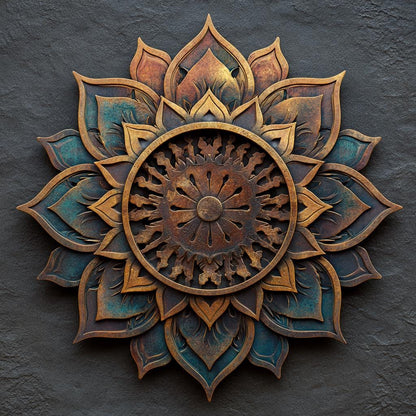 Mandala Metal Wall Art, Sacred Geometry Decor, Boho Meditation Room Sign, Yoga Studio Wall Decor, Spiritual Gift, 3 Designs for Zen Home