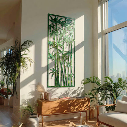 Bamboo Metal Wall Art, Zen Botanical Wall Decor, Asian Inspired Bamboo Sign, Nature Metal Wall Decor, Yoga Room Gift, 7 Designs for Home