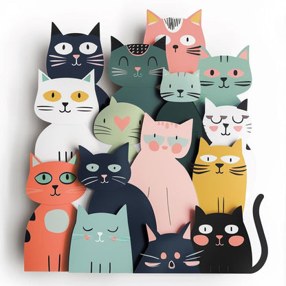 Cat Metal Wall Art, Cute Cat Lover Decor, Whimsical Feline Wall Sign, Modern Pet Wall Decor for Living Room, Bedroom, Office Art