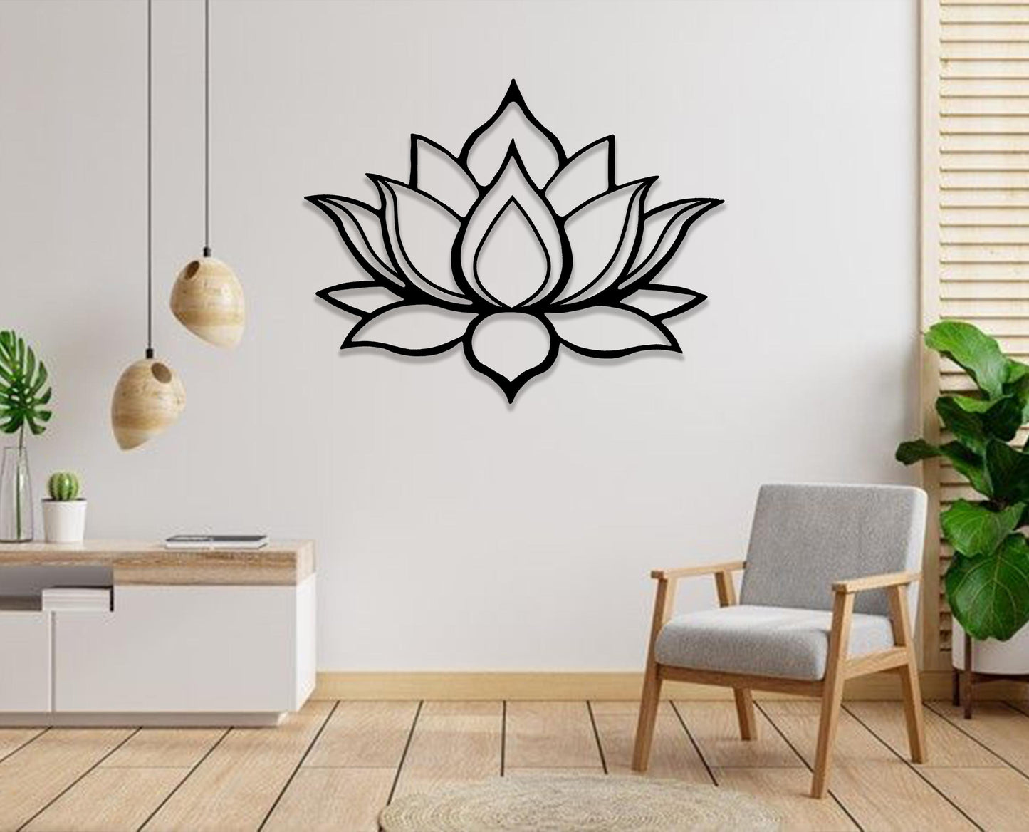 Lotus Flower Metal Wall Art, Yoga Studio Wall Decor, Garden Flower Gift, Outdoor Wall Art, Housewarming Gift that Brings Luck to Home