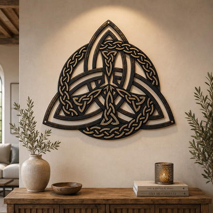 Metal Wall Art Set, Sun Waves Tree of Life Sculptures, Handcrafted 2D Aluminum Wall Decor for Coastal Nature Interiors