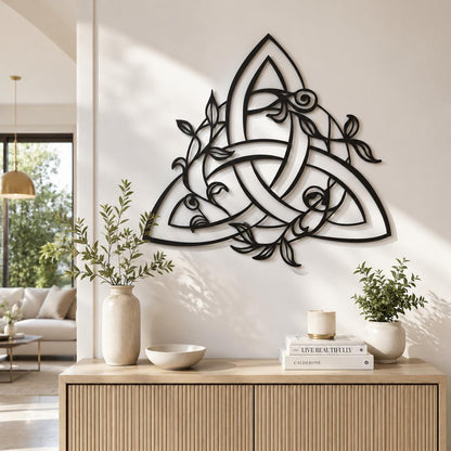 Metal Wall Art Set, Sun Waves Tree of Life Sculptures, Handcrafted 2D Aluminum Wall Decor for Coastal Nature Interiors