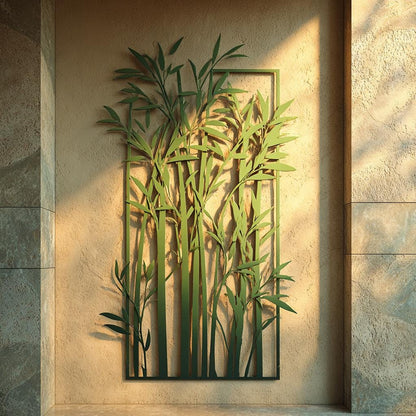 Bamboo Metal Wall Art, Zen Botanical Wall Decor, Asian Inspired Bamboo Sign, Nature Metal Wall Decor, Yoga Room Gift, 7 Designs for Home