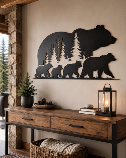 Fishing Adventure Metal Wall Art Mountain Landscape Sign Outdoor Nature Hunter Fisherman Decor Gift for Men Cabin Lodge Home
