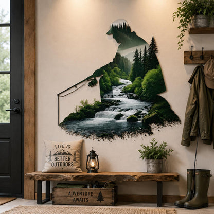 Fishing Metal Wall Art Bass Fishing Decor UV Printed Aluminum Sign Fisherman Lake House Wall Hanging Outdoor Adventure Gift