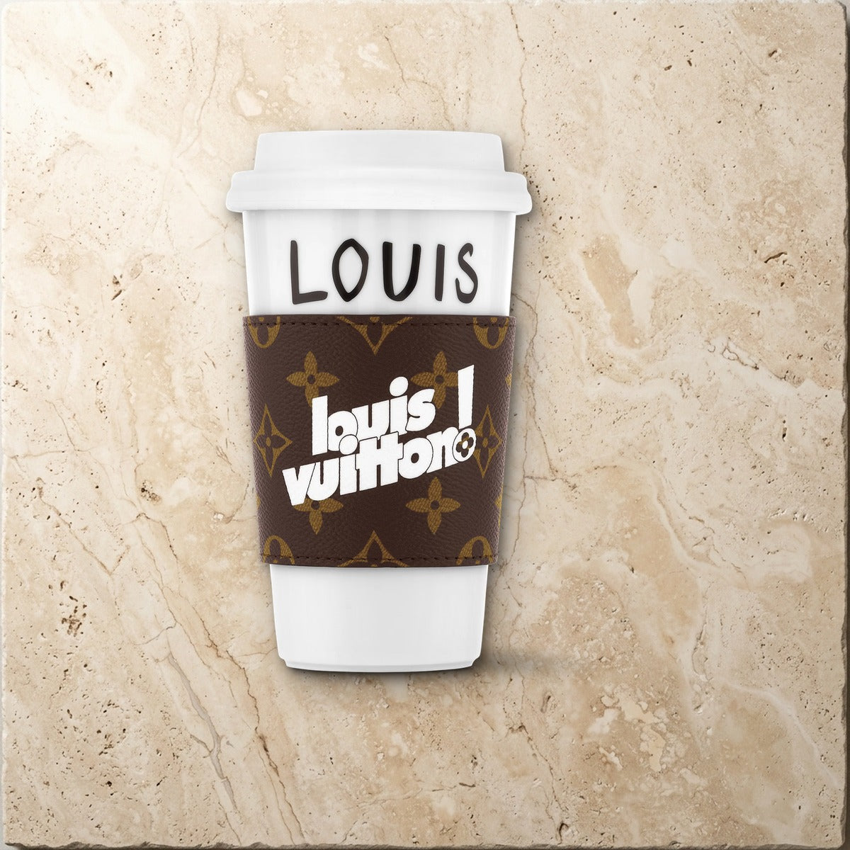 Lou Mug - Luxury Leather Bag Charm | Eluxsic