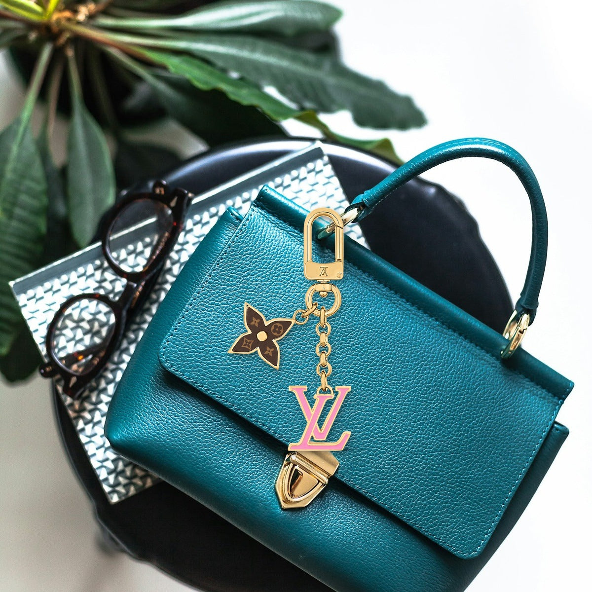 Iconic Key Holder - On-Bag Drape View | Eluxsic Luxury Charm