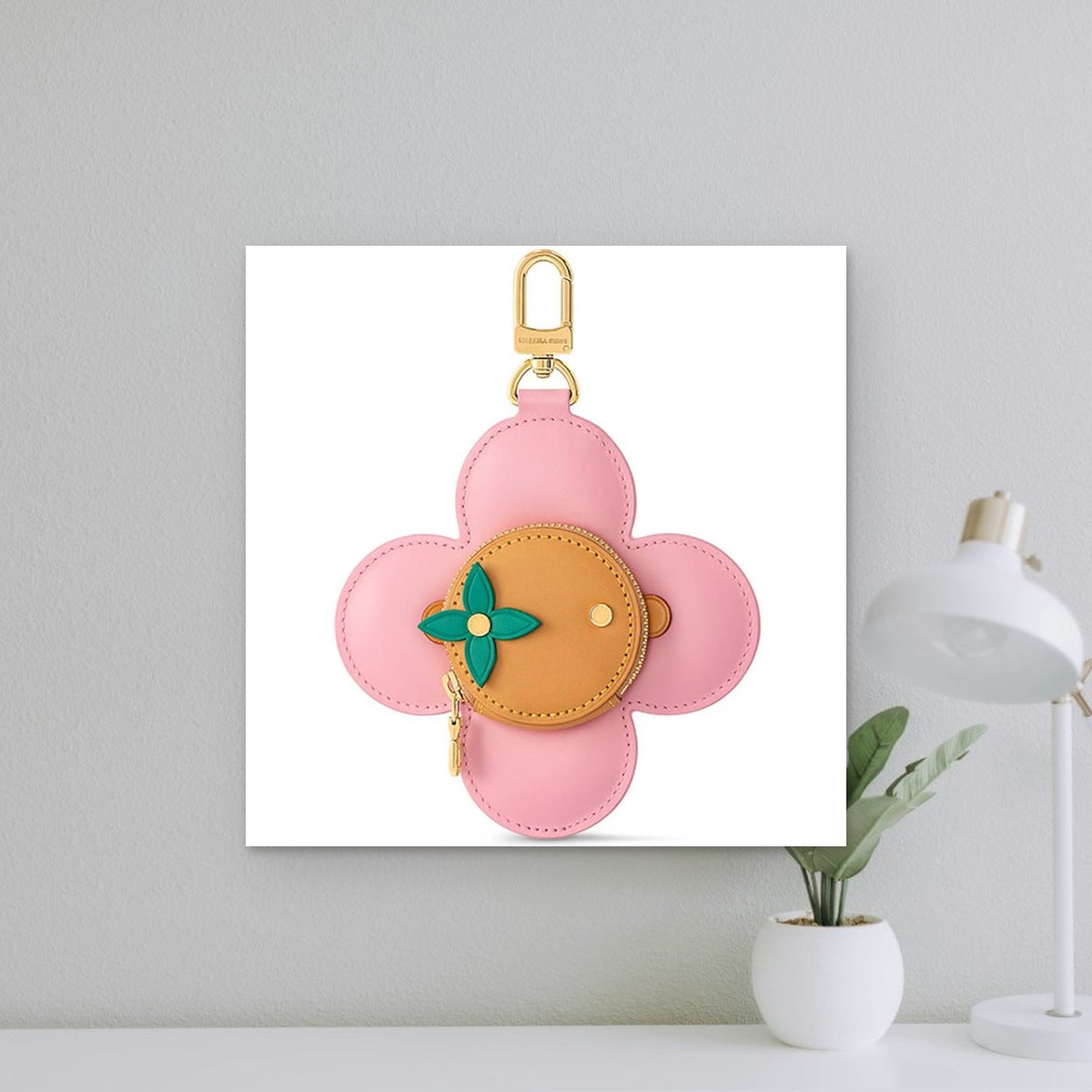 Vivienne Holidays Coin Purse Keychain - Everyday Carry Flatlay | Eluxsic Luxury Charm