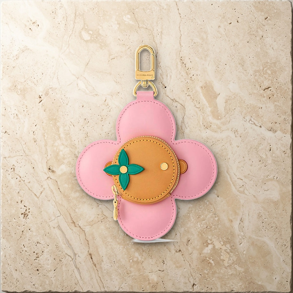 Vivienne Holidays Coin Purse Keychain - Luxury Leather Bag Charm | Eluxsic