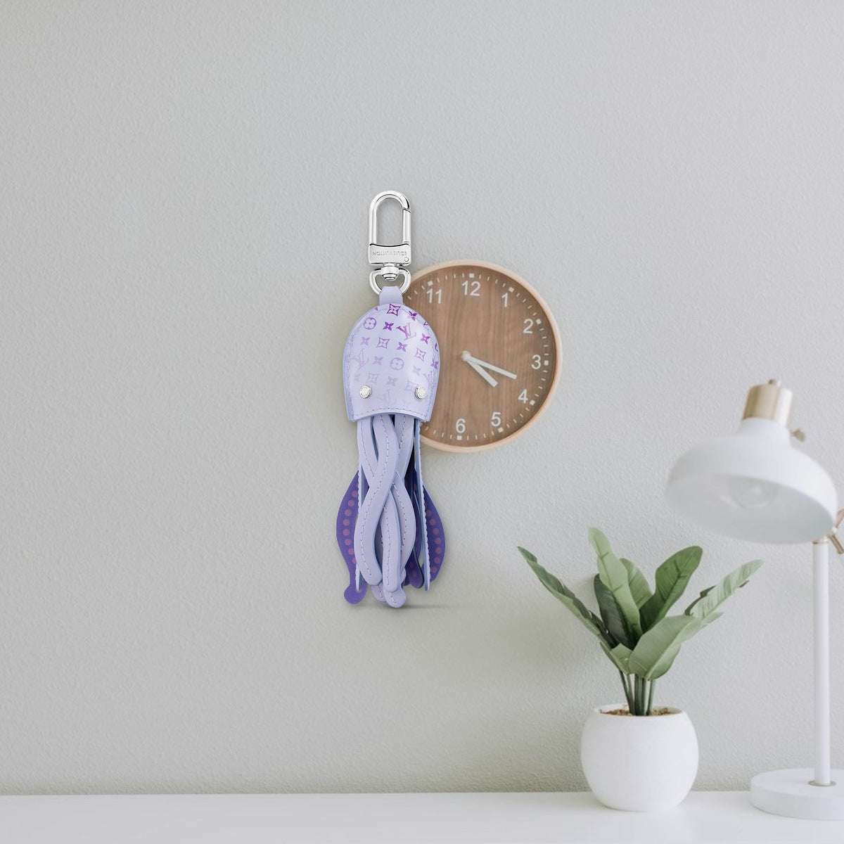 Octopus Bag Charm - Everyday Carry Flatlay | Eluxsic Luxury Charm