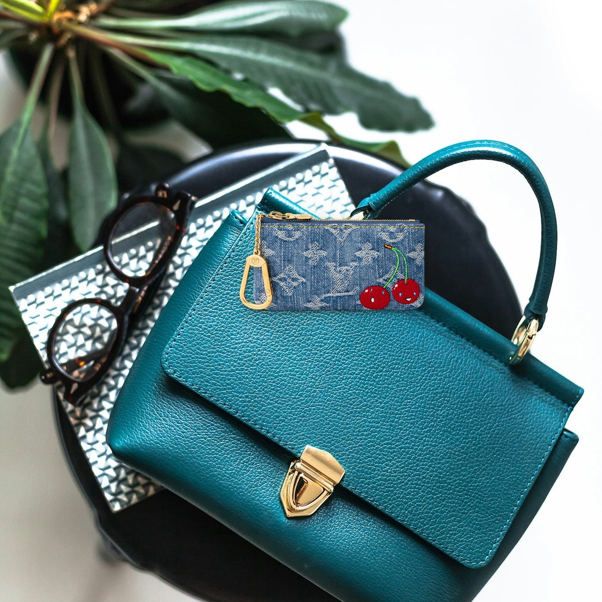 Key Pouch - On-Bag Drape View | Eluxsic Luxury Charm