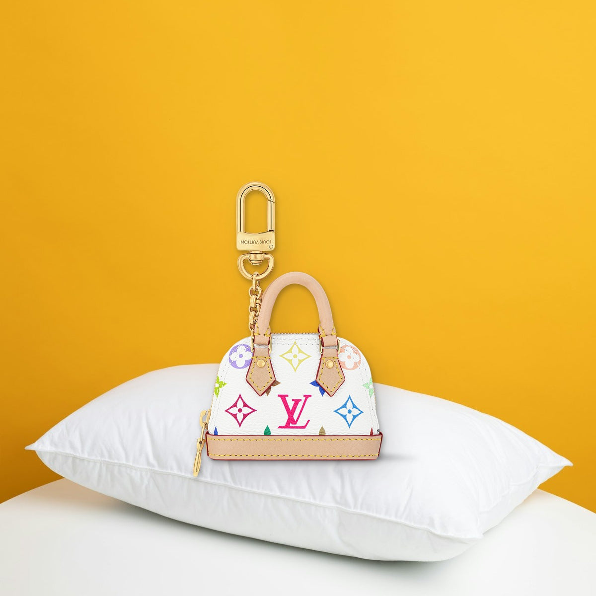Micro Alma Bag Charm - In-Hand Scale View | Eluxsic Luxury Charm