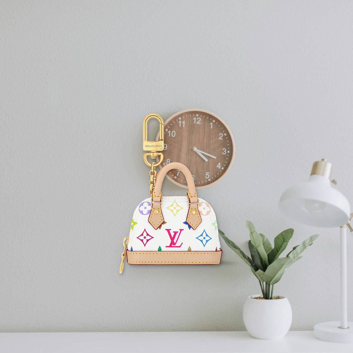 Micro Alma Bag Charm - Everyday Carry Flatlay | Eluxsic Luxury Charm