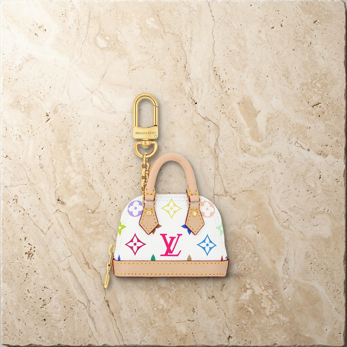 Micro Alma Bag Charm - Luxury Leather Bag Charm | Eluxsic