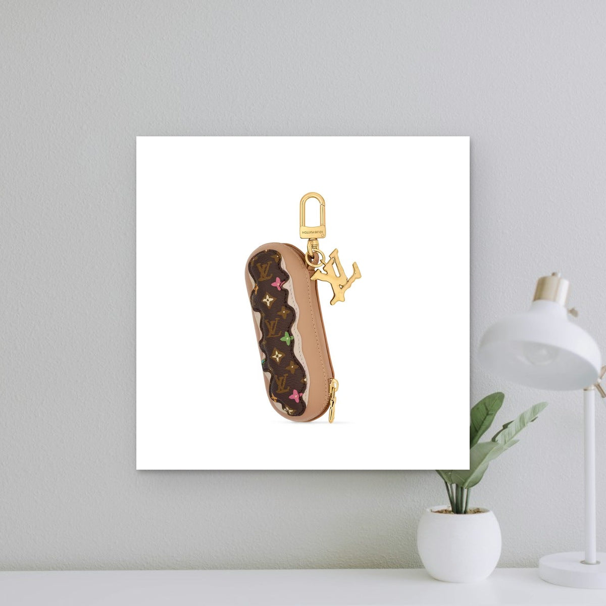 Monogram Craggy Eclair Bag Charm - Everyday Carry Flatlay | Eluxsic Luxury Charm