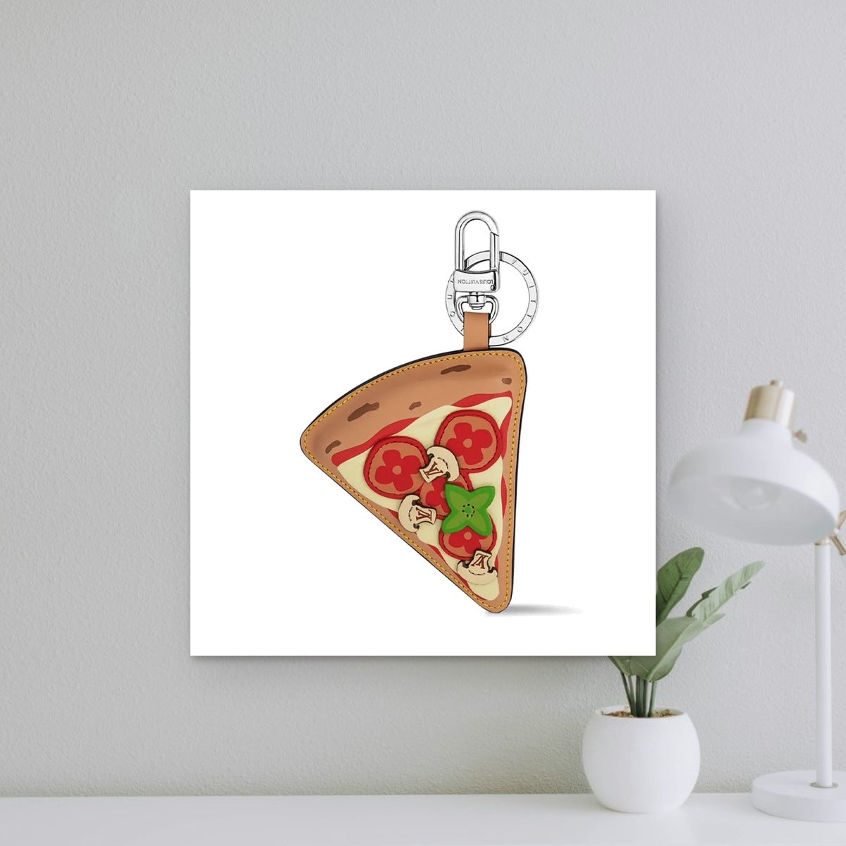 Pizza Bag Charm - Everyday Carry Flatlay | Eluxsic Luxury Charm