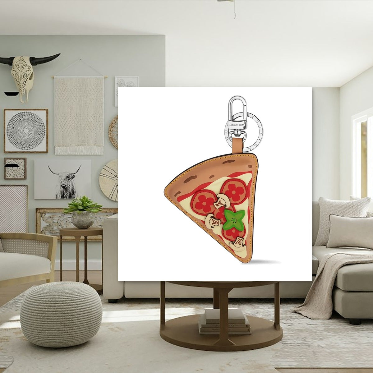 Pizza Bag Charm - Macro Craftsmanship & Hardware | Eluxsic Luxury Charm