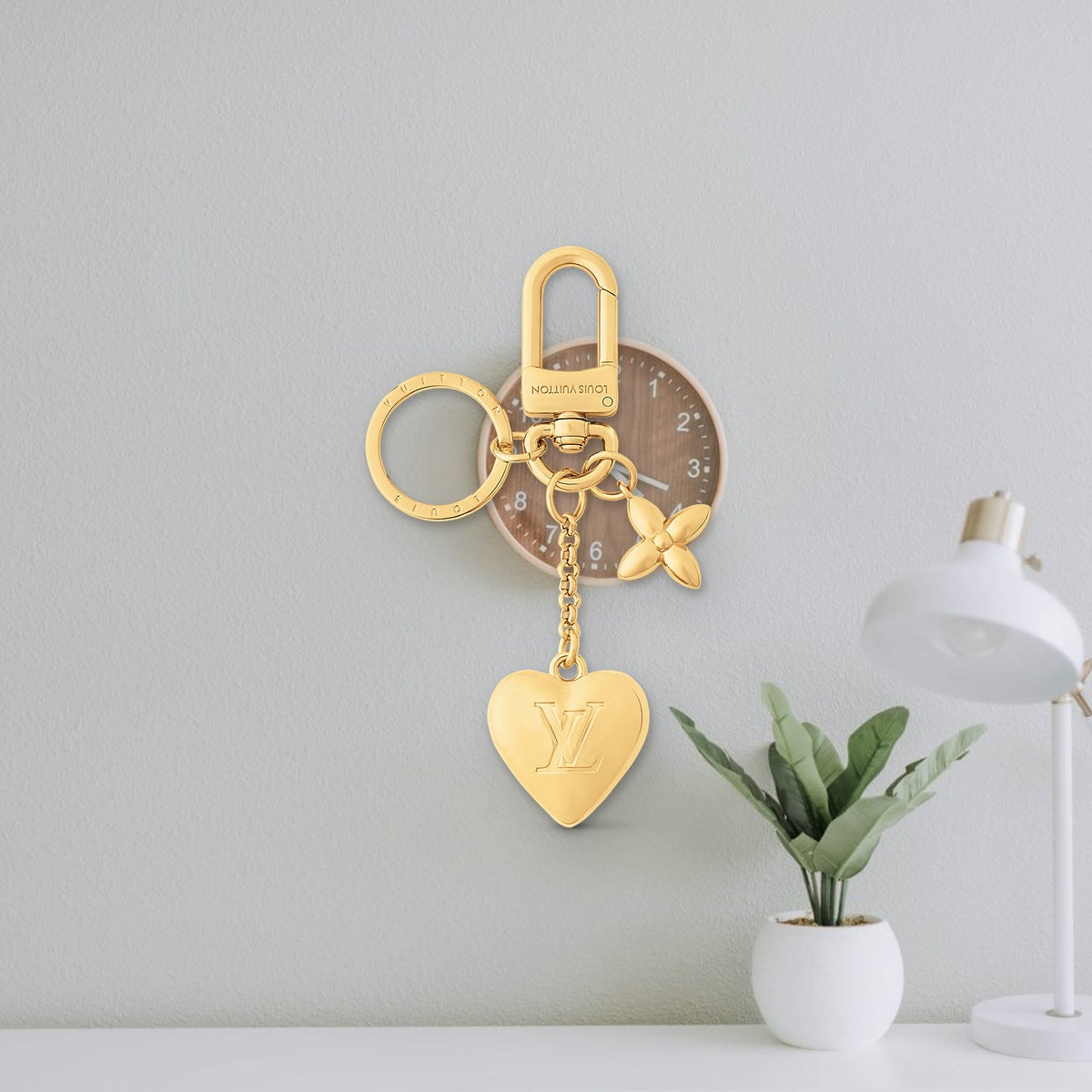 Satin Heart Bag Charm And Key Holder - Everyday Carry Flatlay | Eluxsic Luxury Charm