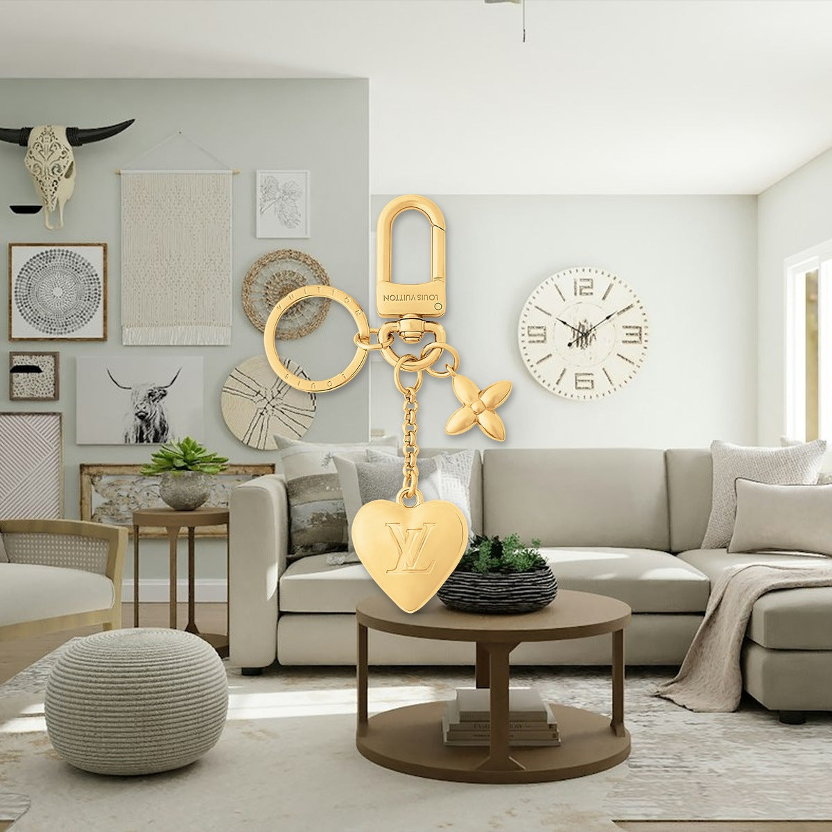 Satin Heart Bag Charm And Key Holder - Macro Craftsmanship & Hardware | Eluxsic Luxury Charm