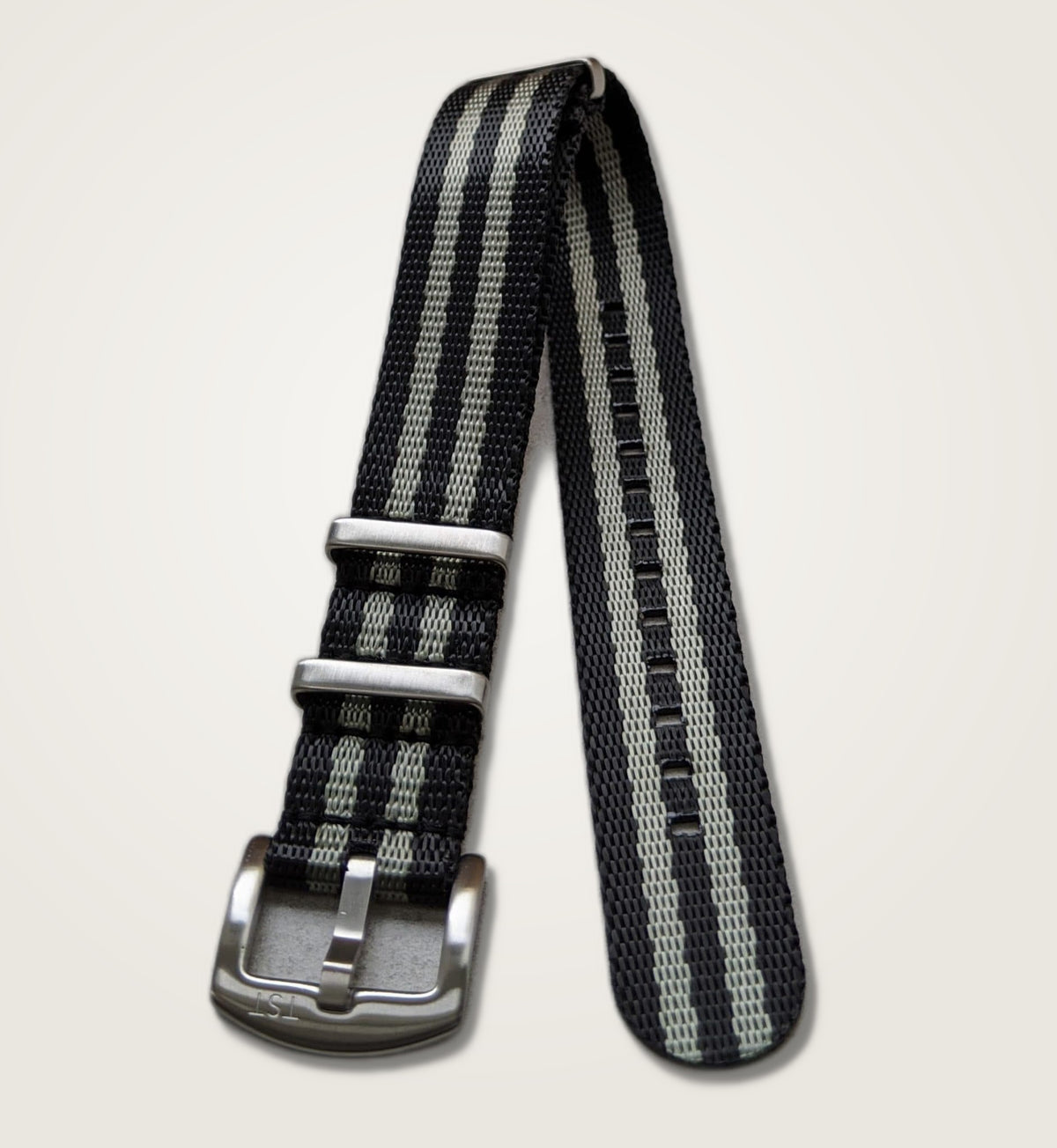 Premium Fabric Watch Strap - Classic Stripe - Studio View