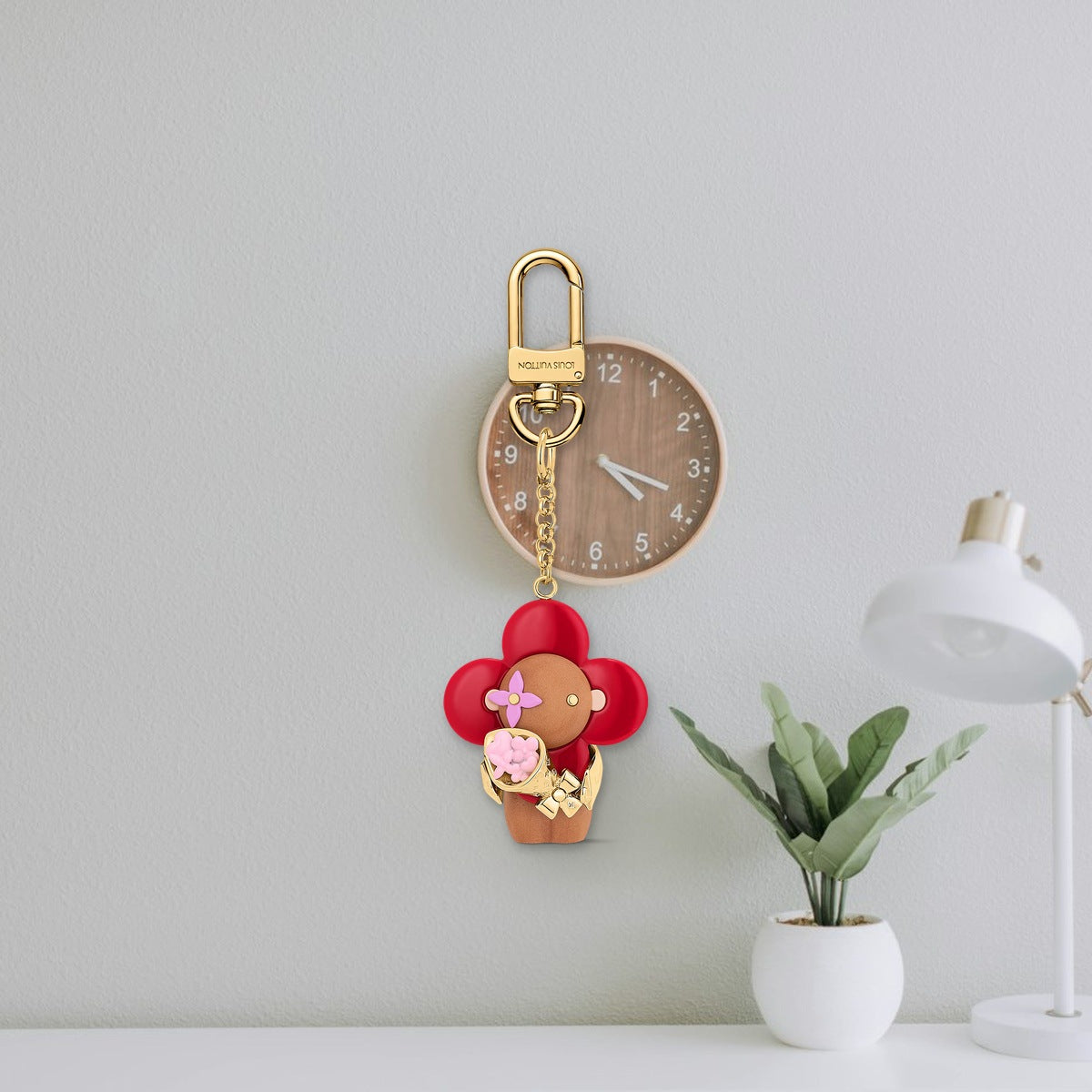 Vivienne Candy Heart Bag Charm - Everyday Carry Flatlay | Eluxsic Luxury Charm